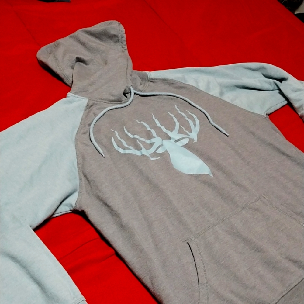 KINGS blue and grey fleece lined hoodie. Men's XL